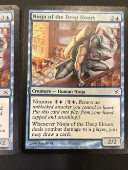 2x Ninja of the Deep Hours Betrayers of Kamigawa Magic MTG LP - Image 3