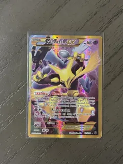 Pokemon TCG Fates Collide Alakazam EX Secret Rare 125/124 Full Art Holo - Image 1