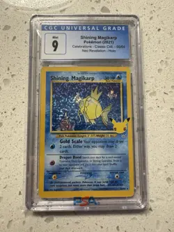 Pokemon TCG Shining Magikarp Celebrations Card 66/64 CGC 9 - Image 1