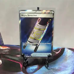 Pokemon Night Stretcher Trainer Item Full Art Holo 173/132 Standard Card - Image 1