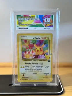 Birthday Pikachu 24 Promo - Pokemon TCG Celebrations Classic Collection - ACE 10 - Image 1