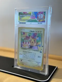 Birthday Pikachu 24 Promo - Pokemon TCG Celebrations Classic Collection - ACE 10 - Image 2