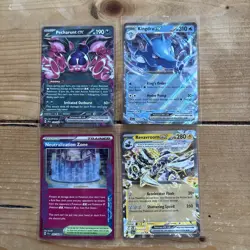 Pokemon Shrouded Fable EX Bundle x4 - Pecharunt 039/064 Kingdra 012/064 060/064 - Image 1