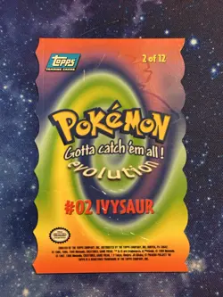 Pokemon Topps Ivysaur Die Cut 2 of 12 BLUE LABEL LP - Image 5