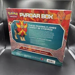 Pokemon XY Flashfire Sealed Pyroar Collection Box 3 Boosters + 3 Holo Foils 2014 - Image 2