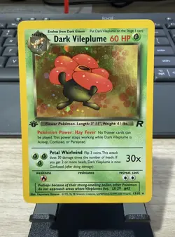 Pokemon 1st Edition Holo Dark Vileplume Team Rocket 13/82 - Image 1