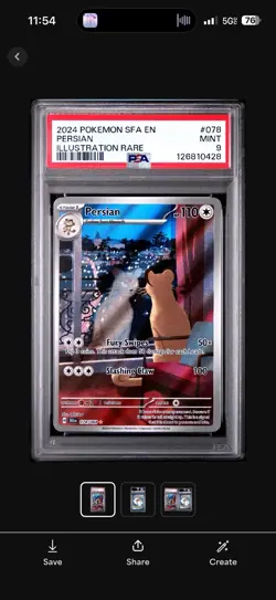 Persian 078/064 PSA 9 MINT SFA Shrouded Fable Illustration Rare Pokemon TCG - Image 1