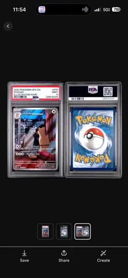 Persian 078/064 PSA 9 MINT SFA Shrouded Fable Illustration Rare Pokemon TCG - Image 3
