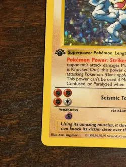Pokemon TCG Machamp shadowless 1st Edition Holo Rare 8/102 Vintage - Image 5