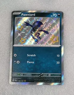 Pawniard 185/091 NM/M PAF Scarlet Violet Paldean Fates Shiny Pokemon TCG - Image 1