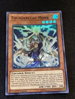 Thunderclap Monk SAST-EN026 Yugioh 1st Edition (New) - Image 1