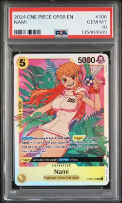 2024 ONE PIECE OP08-TWO LEGENDS #106 NAMI PSA 10 - Image 3