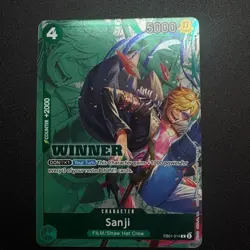 One piece Card Game Sanji EB01-014 2025 Tournament Pack Vol. 1 Winner English - Image 1