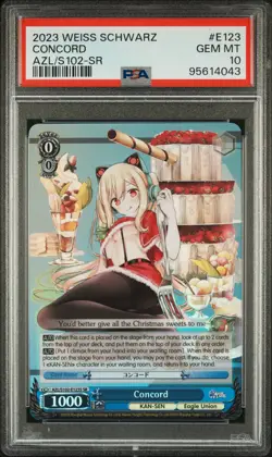 2023 WEISS SCHWARZ AZUR LANE S102 #E123 CONCORD SR - PSA 10 POP 4 SPECIAL RARE - Image 1