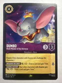 Dumbo - Ninth Wonder of the Universe 45/204 Fabled Regular Lorcana Card NM Fresh - Image 1