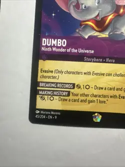 Dumbo - Ninth Wonder of the Universe 45/204 Fabled Regular Lorcana Card NM Fresh - Image 5