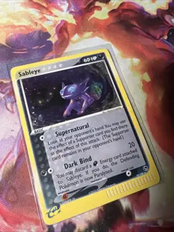 Pokemon TCG/CCG Sableye #10/100 EX Sandstorm Holo Rare Card Vintage E card - Image 1