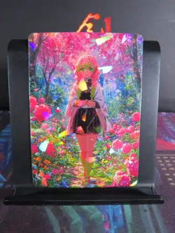Mitsuri Kanroji Demon Slayer Art Card Holo Cracked Ice Anime CCG Collectible - Image 1