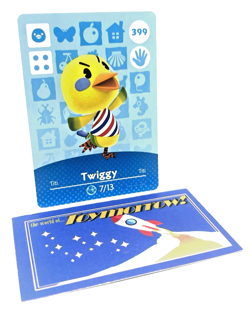 Animal Crossing Nintendo Amiibo - TWIGGY #399 - Series 4 Authentic Card - Image 1