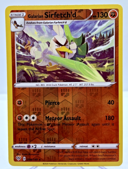 Pokemon Card Galarian Sirfetch'd Darkness Ablaze Reverse Holo Rare 098/189 NM - Image 1