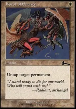 MTG Burst of Energy - Foil, Urza's Legacy, Heavily Played, English - Image 1