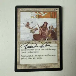 1x Signed Wave of Reckoning Mercadian Masques Brad Williams MtG FREE SHIPPING - Image 1