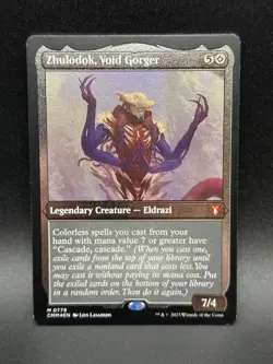 MTG Zhulodok, Void Gorger M Commander Masters #779 Etched FOIL Thick Cardstock - Image 1