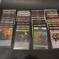 40 MTG Premium Tokens Lot: Treasures, Food, Clues, Zombie, Construct, Foil Heavy - Image 1