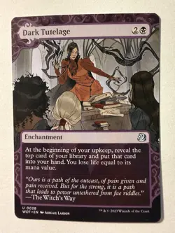 x1 Dark Tutelage WOT Enchanting Tales MTG 28 UNCOMMON - Image 1