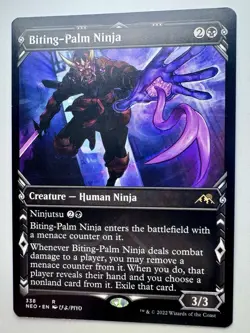 Biting-Palm Ninja (Showcase Ninja) [Kamigawa: Neon Dynasty] Japanese Artwork - Image 1
