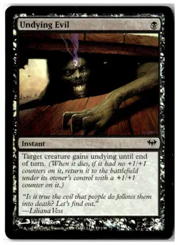 MTG Foil Undying Evil - Dark Ascension Heavily Played English - Image 1