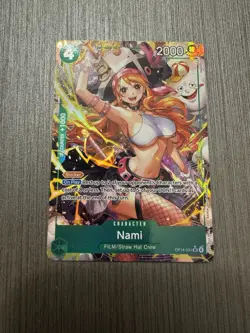English One Piece Nami Alt Art OP14-031 The Azure Sea's Seven NM - Image 1