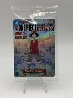 Monkey .D .Luffy P-055 One Piece College Basketball US Voyage 2026 Promo Sealed - Image 1
