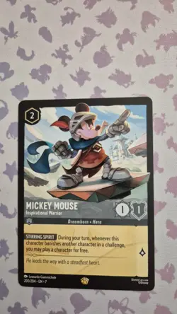 Mickey Mouse - Inspirational Warrior 200/204 Archazia’s Island Disney Lorcana - Image 3