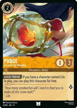 Pudge - Controls the Weather 3/204 Winterspell Non-Foil Disney Lorcana - Image 1