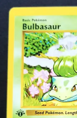 Bulbasaur 1st Edition Shadowless Base Set 44/102 Non Holo Pokemon TCG Card - Image 3