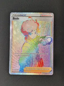 Bede 207/202 Secret Rare Sword & Shield Base Set Pokemon Card - Image 1