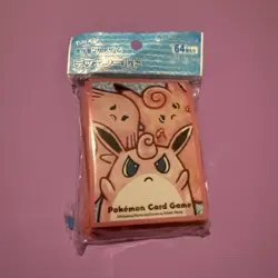 Pokemon Sleeves Clefable Chansey Wigglytuff Card Sleeves 64 Pokemon Center - Image 1