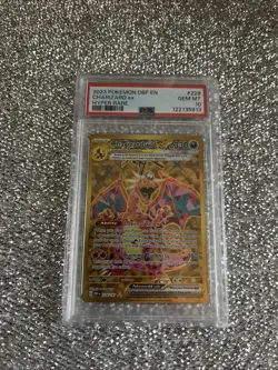 Pokemon TCG Charizard EX Sv03: Obsidian Flames Hyper Rare Card 228/197 PSA 10 - Image 1