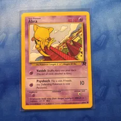 Pokemon Cards: Team Rocket 1st Edition Common: Abra 49/82 - Image 1