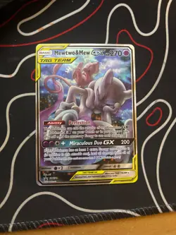 Pokemon TCG Mewtwo and Mew GX Sun & Moon Holo Promo Card #SM191 MINT - Image 1