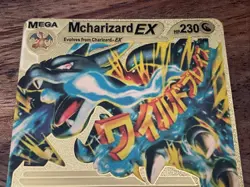 Mcharizard EX HP230 Gold Metal Pokemon Card - Image 2
