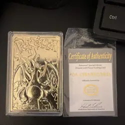 Charizard Pokemon 23K Gold Plated Trading Card 1999 Burger King Limited Edition - Image 1
