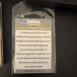 Charizard Pokemon 23K Gold Plated Trading Card 1999 Burger King Limited Edition - Image 3