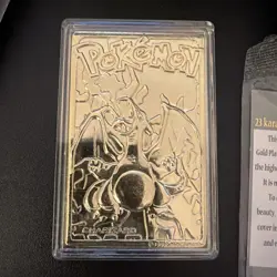 Charizard Pokemon 23K Gold Plated Trading Card 1999 Burger King Limited Edition - Image 4
