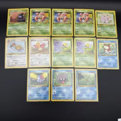 Pokemon 1st Edition Jungle Fossil common & uncommon 13 card lot - NM LP - Image 1