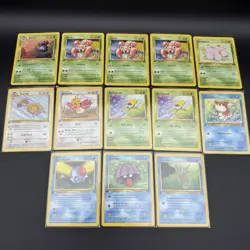 Pokemon 1st Edition Jungle Fossil common & uncommon 13 card lot - NM LP - Image 2