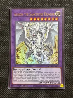 YuGiOh! Albion the Sanctifire Dragon MZMU-EN101 Ultra Rare 1st Edition Near Mint - Image 1