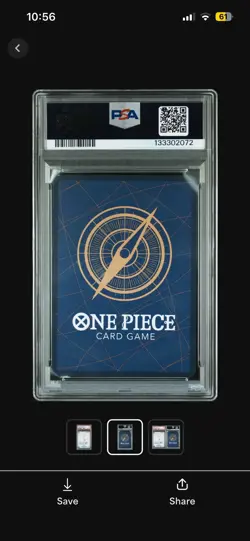 One Piece CCG Monkey.D.Luffy 3rd Anniversary Silver OP05-119 PSA 9 - Image 2