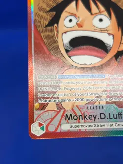 One Piece Carrying On His Will Monkey D Luffy OP13-001 Alternate Alt Art Leader - Image 5